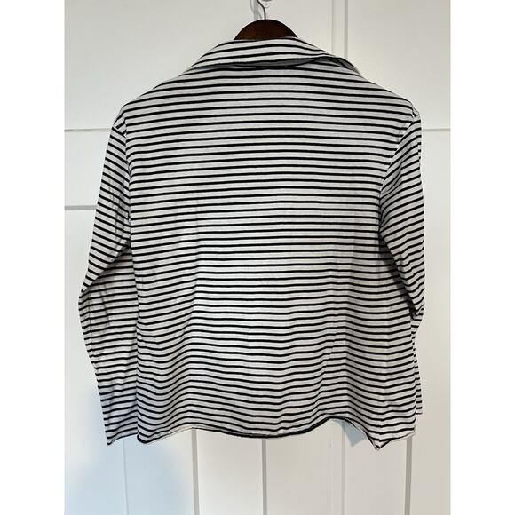 Elliott Lauren Women's Top Small Raw Hem V-Neck Nautical - Picture 5 of 8